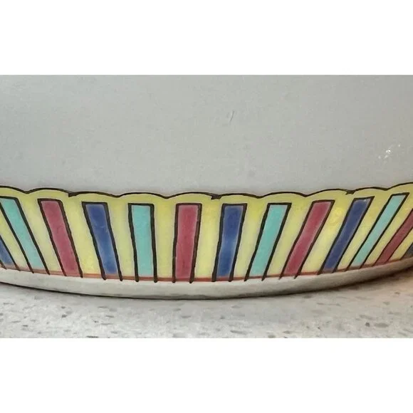 Antique Famille Hand-Painted Chinese Porcelain Vase 7" with Mark White Pink Gree - Picture 13 of 16